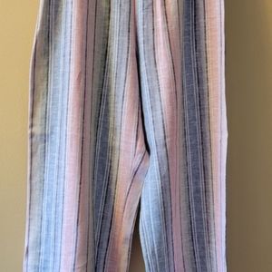 DREW Pastel striped linen pants M